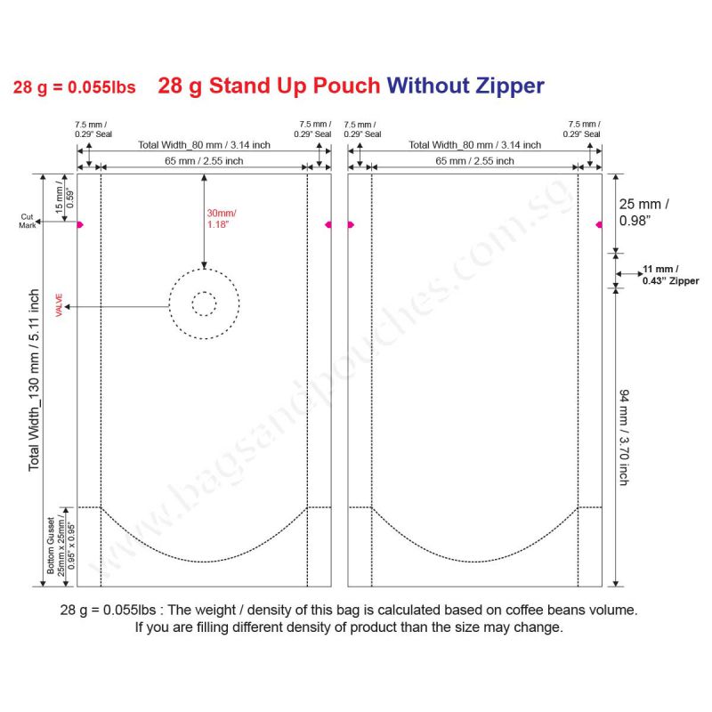 How to Calculate Stand Up Pouch Size?